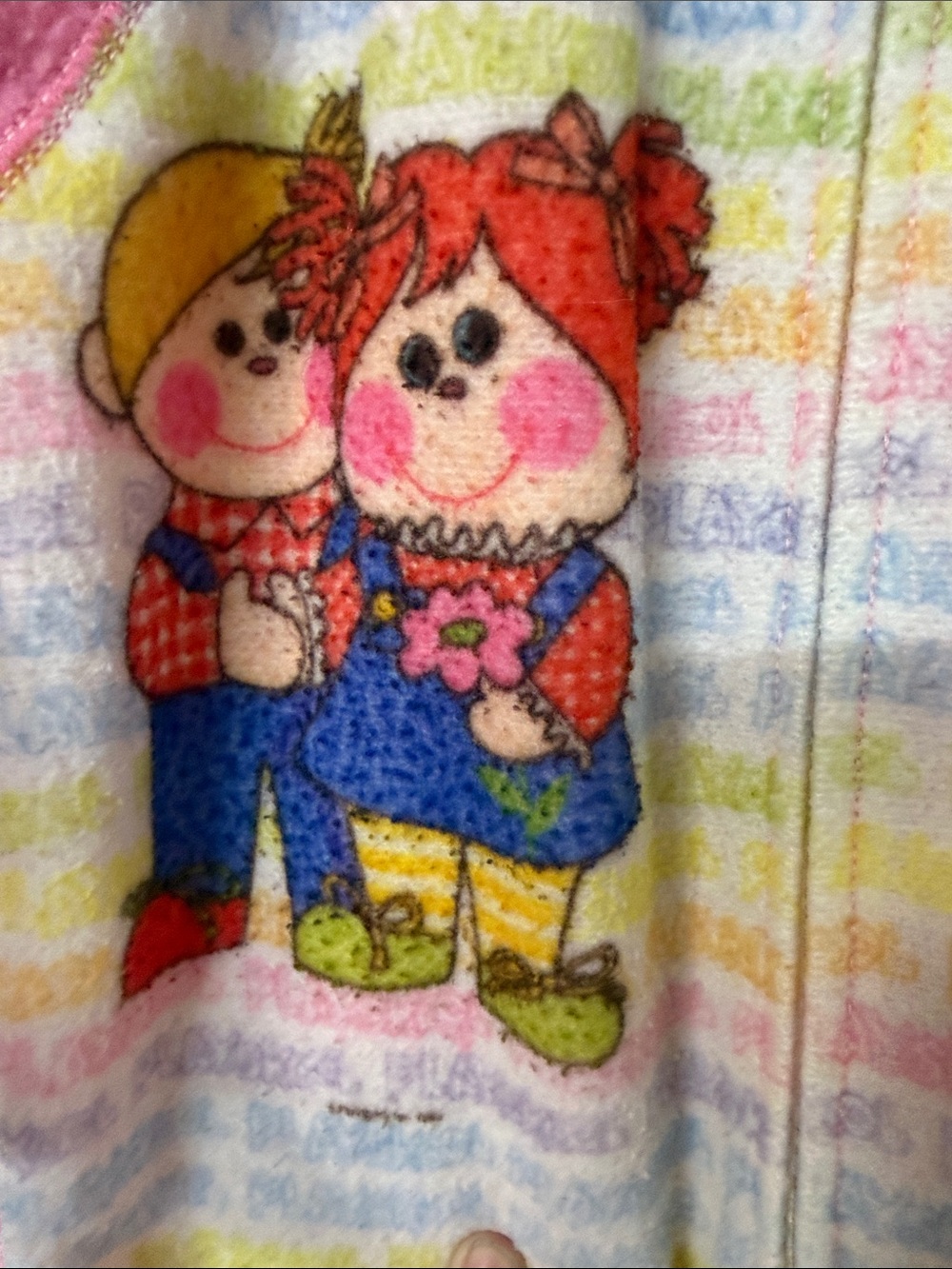 Playskool Pink Stripe Plush Footed One-Piece for Kids1982 - Picture 5 of 6